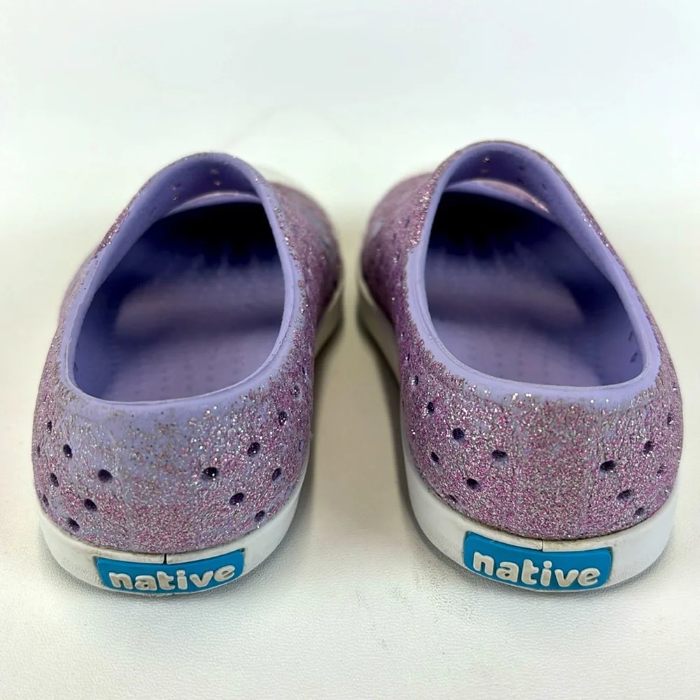 NATIVE Juniper Bling Purple Slip on Shoes Size C6